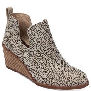 Toms cheetah Tan and Black Wedge Shoes
